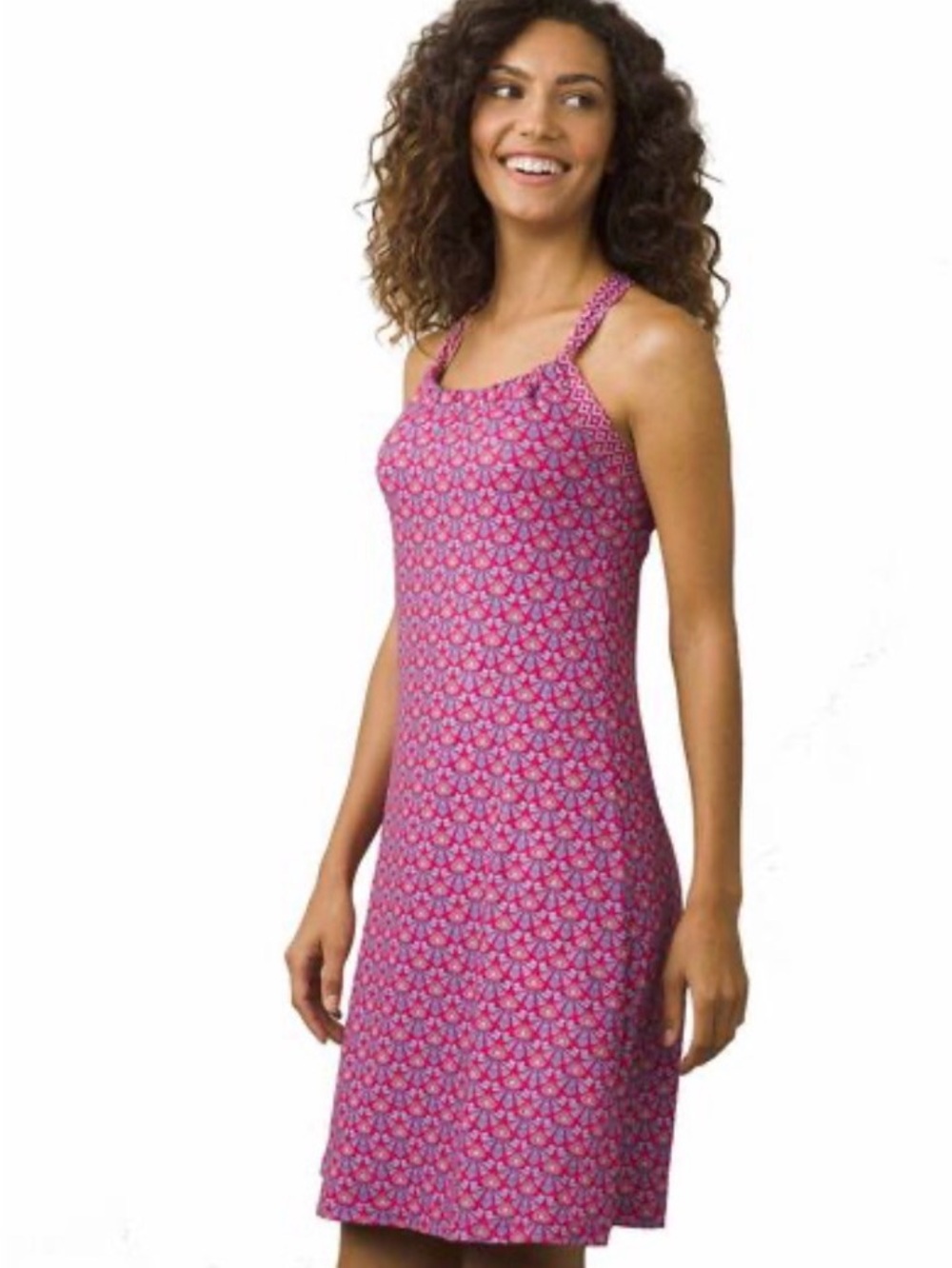 Prana Quinn Dress In Cosmo Pink Botanica Size Medium